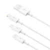 Καλώδιο USB Baseus Superior USB 2.0 1,5 m USB A USB C/Micro USB A/Lightning Λευκό