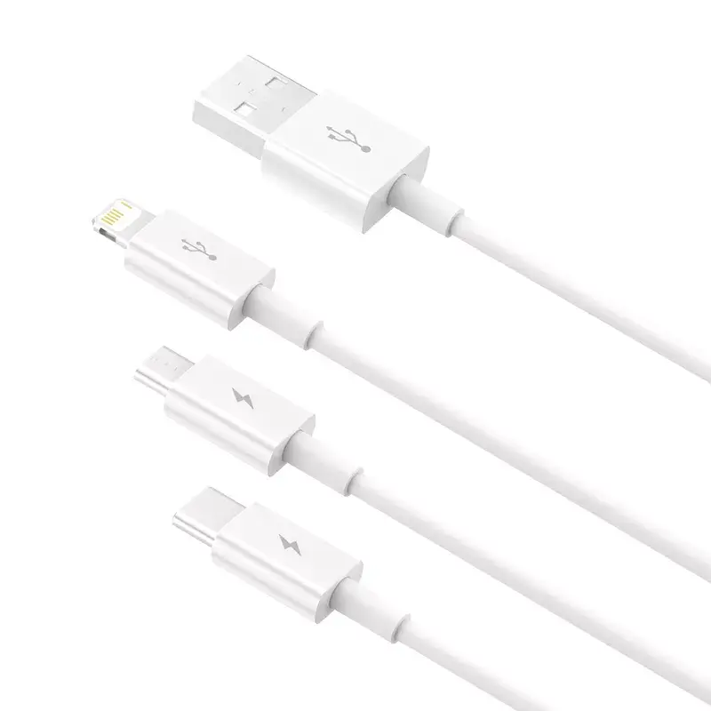 Καλώδιο USB Baseus Superior USB 2.0 1,5 m USB A USB C/Micro USB A/Lightning Λευκό