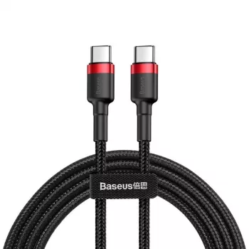 Καλώδιο USB Baseus Cafule 2m USB-C Μαύρο Κόκκινο