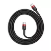 Καλώδιο USB Baseus Cafule 2m USB-C Μαύρο Κόκκινο
