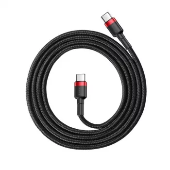 Καλώδιο USB Baseus Cafule 2m USB-C Μαύρο Κόκκινο