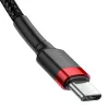 Καλώδιο USB Baseus Cafule 2m USB-C Μαύρο Κόκκινο