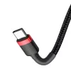 Καλώδιο USB Baseus Cafule 2m USB-C Μαύρο Κόκκινο