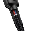 Καλώδιο USB Baseus Cafule 2m USB-C Μαύρο Κόκκινο