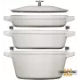 Staub La Cocotte 4,2 L στρογγυλή χυτοσίδηρη κατσαρόλα-ταψί