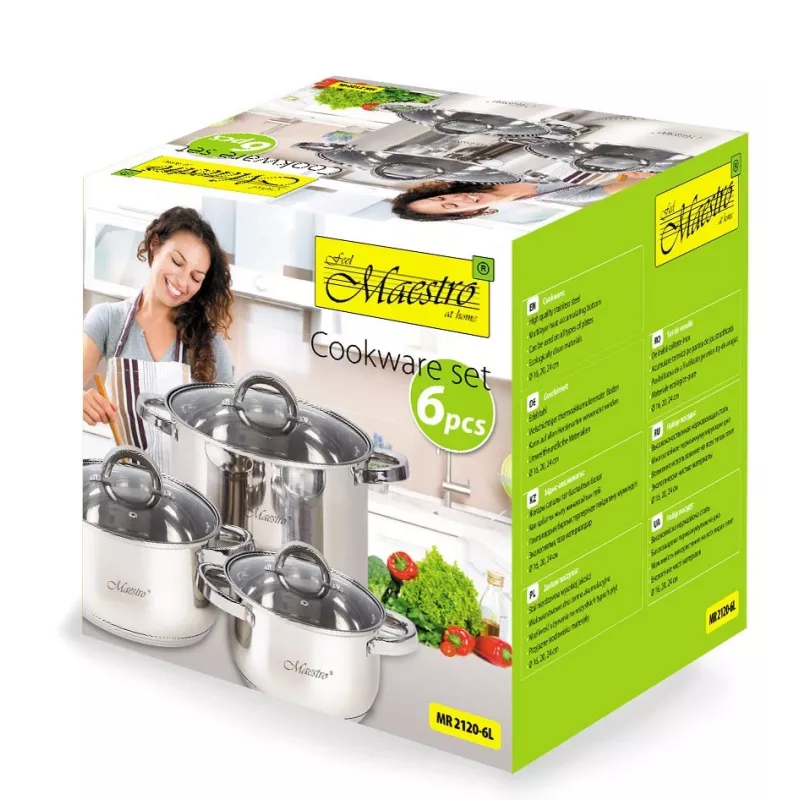 Maestro MR-2120-6L A Σετ με 6 κατσαρόλες