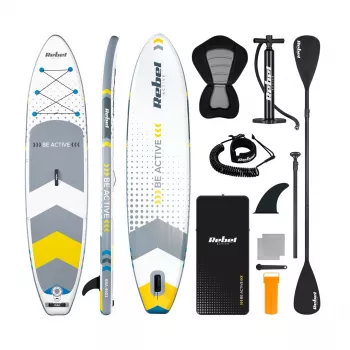 Φουσκωτή σανίδα stand-up paddle Rebel RBA-4501 Λευκό – Φουσκωτή σανίδα SUP, ενός ατόμου