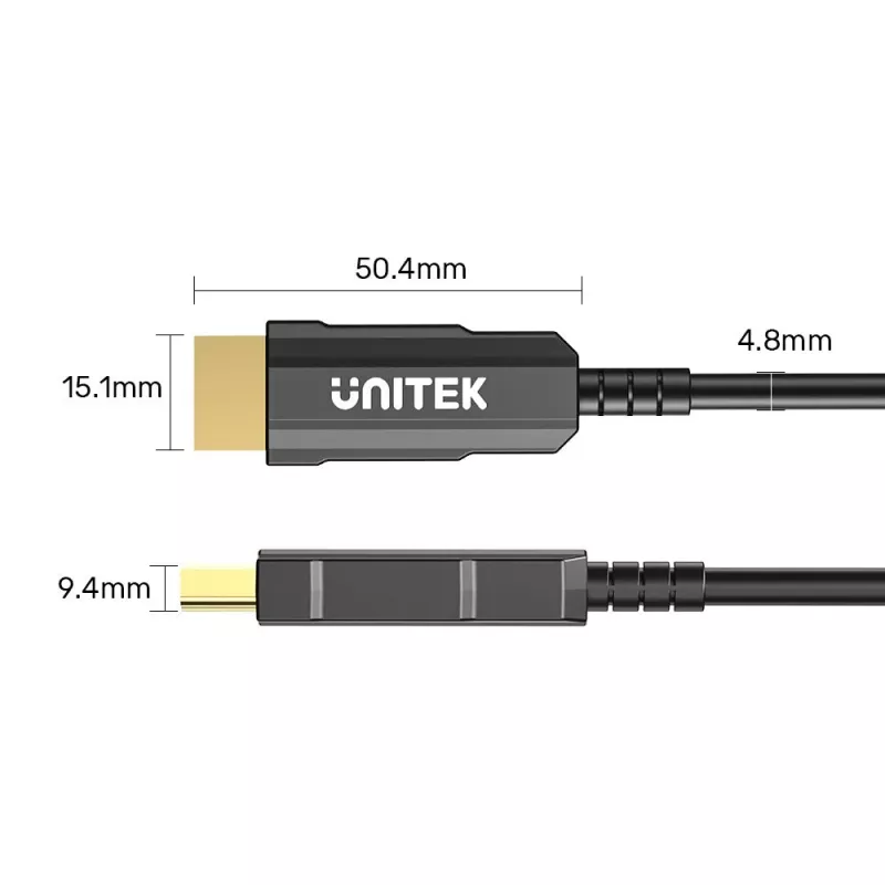 Καλώδιο HDMI UNITEK C11072BK-50M 50m 18 Gbit/s 2.0 Μαύρο