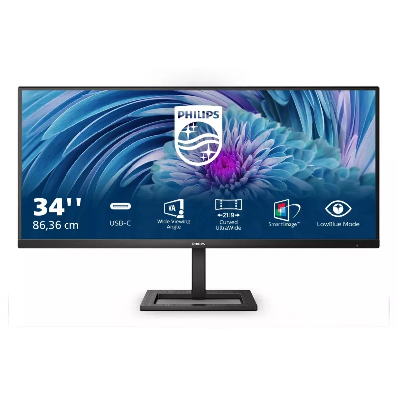 Οθόνη LED Philips E Line 346E2LAE/00 86,4 cm (34 inch) 3440 x 1440 pixel Wide Quad HD LCD μαύρη