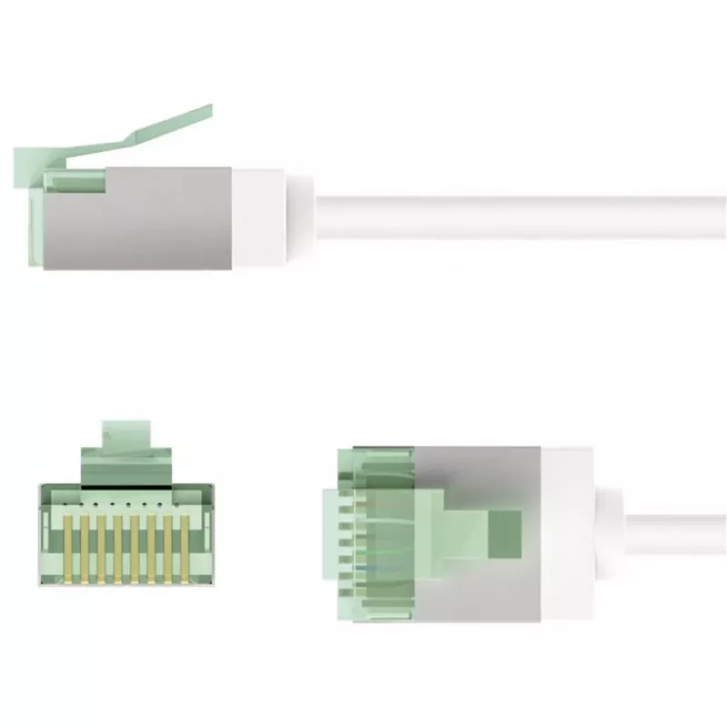 Goobay 74361 Cat 8.1 U/FTP Slim-Patchkabel, λευκό, 2 m
