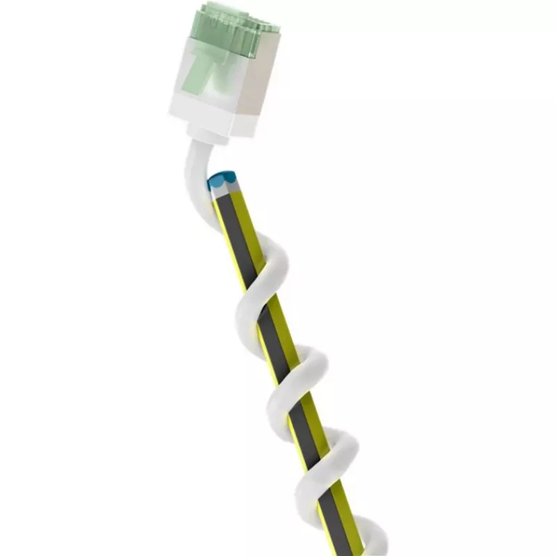 Goobay 74361 Cat 8.1 U/FTP Slim-Patchkabel, λευκό, 2 m