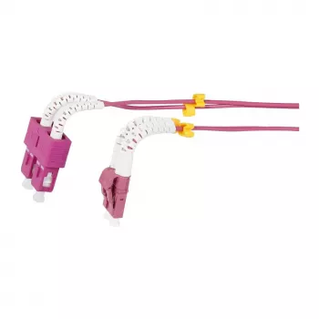 Synergy 21 Καλώδιο σύνδεσης οπτικών ινών 2 ινών 2mtr.LC-SC 50/125um OM4 AD 2mm εύκαμπτο προστατευτικό κάλυμμα - Ίνα πολλαπλών λειτουργιών - 2 m
