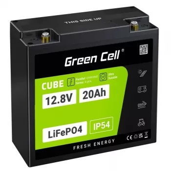 Μπαταρία UPS Green Cell GC-LFPGC12V20AH Φωσφορικός σίδηρος λιθίου 12,8 V 20 Ah, 256 Wh, 185 x 80 x 170 mm, 3 kg