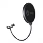 Φίλτρο pop SSQ Double Pop Filter SSQ POP1 SS-1923 για μικρόφωνα στούντιο, διπλό μεταλλικό πλέγμα, ρυθμιζόμενος βραχίονας