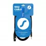 Υποδοχή XLR (3-Pin) σε βύσμα jack TRS στερεοφωνικό 3,5 mm Καλώδιο SSQ XLRMi0.5 0,5 m, συμμετρικό, 85Ω ±5Ω, 2×0,23 mm², μαύρο