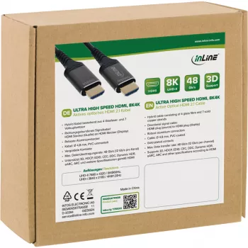 InLine Καλώδιο HDMI AOC 17915X Ultra High Speed 8K, Active Optical, 15 m