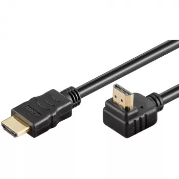 Goobay Καλώδιο HDMI 2.0 γωνιακό 90° με Ethernet 4K 60Hz 5 m μαύρο