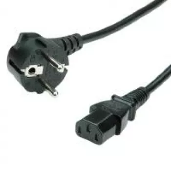 Bachmann 351.167 - 0,5 m - Βύσμα αρσενικό Type F - Υποδοχή θηλυκή C13 - 250 V - 10 A - μαύρο
