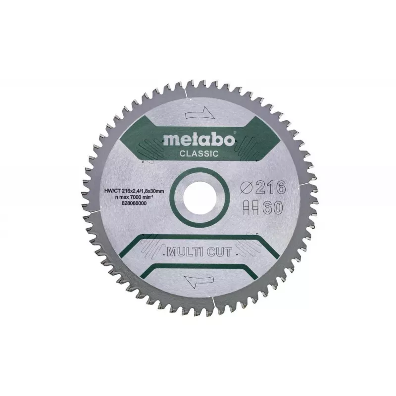 Δίσκος δισκοπρίονου Metabo 628066000 21,6 cm