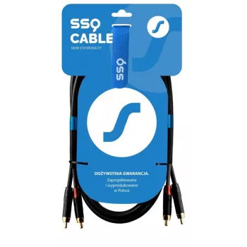 SSQ RCARCA2 SS-1432 Καλώδιο 2x Cinch - 2x Cinch 2 m Μαύρο