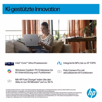HP OmniBook BZ8E4EA 16 Notebook - Core Ultra 5 4,5 GHz 40,6 cm - 512 GB SSD - 16 GB RAM - Οθόνη αφής - Windows 11 Home (BZ8E4EA#ABD)