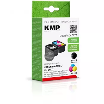 KMP MULTIPACK C97V - συσκευασία 2 τεμ. - υψηλή απόδοση - μαύρο, χρώμα (κυανό, ματζέντα, κίτρινο) - συμβατό - δοχείο μελανιού (εναλλακτικό για: Canon 8286B001,