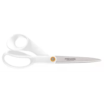 Fiskars F061200487 Ψαλίδι γραφείου/χειροτεχνίας με ίσιο κόψιμο – ανοξείδωτο ατσάλι, λευκό