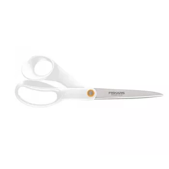 Fiskars F061200487 Ψαλίδι γραφείου/χειροτεχνίας με ίσιο κόψιμο – ανοξείδωτο ατσάλι, λευκό