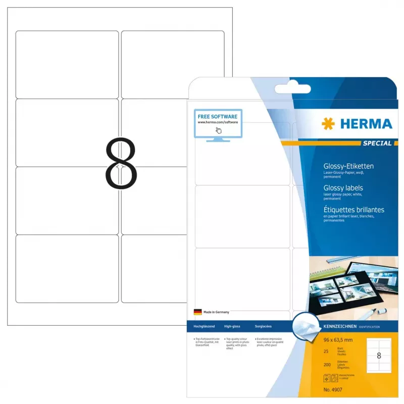 Αυτοκόλλητη ετικέτα εκτυπωτή HERMA Labels A4 96x63,5 mm