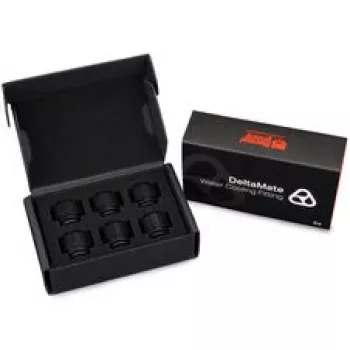 Thermal Grizzly Thermal Interface Fitting DeltaMate Fitting HT16 Μαύρο (Συσκευασία 6 τεμ.)