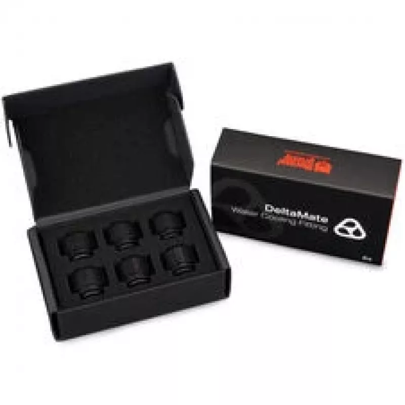 Thermal Grizzly Thermal Interface Fitting DeltaMate Fitting HT16 Μαύρο (Συσκευασία 6 τεμ.)