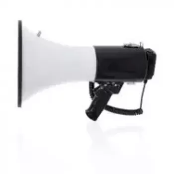 Μεγάφωνο Nedis MEPH250WT – Σειρήνα χειρός/Ενισχυτής φωνής, Εμβέλεια 1500 m, 120 dB, μαύρο/λευκό