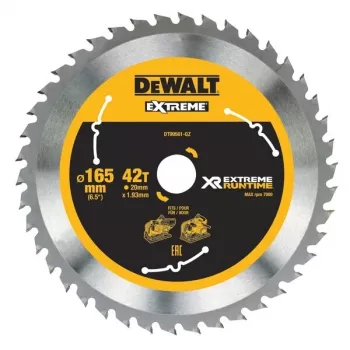 DeWALT DT99561-QZ Δίσκος δισκοπρίονου 16,5 cm 1 τεμ.
