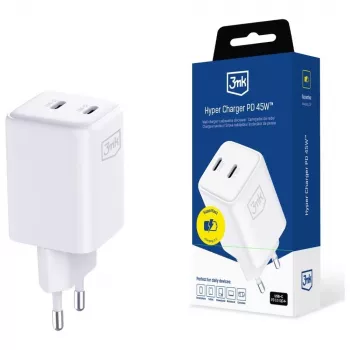 3MK Φορτιστής Hyper Charger PD 45W GaN QC4+ PPS — Φορτιστής ταχείας φόρτισης USB-C 45W