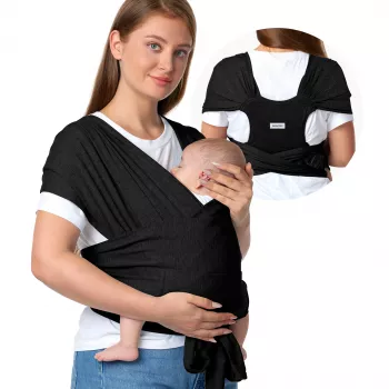 Momcozy Baby Wrap Carrier μαύρο | μάρσιπος μωρού |