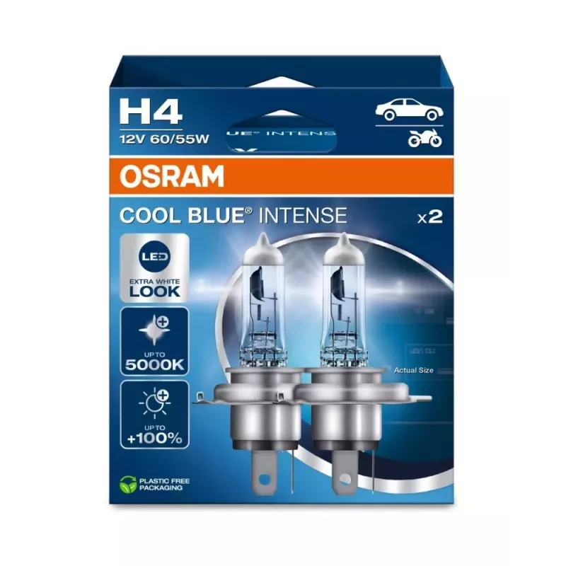 Osram H4 Cool Blue Intense Next Gen 2 τεμ. | λαμπτήρας αλογόνου | 12V, 60/55W