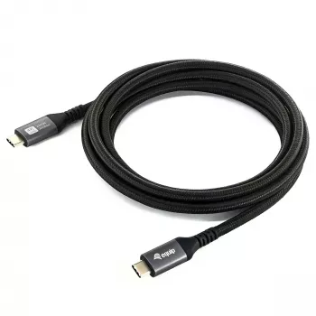 Καλώδιο EQUIP USB4 Gen 2x2 C–C 3,0m, PD 100W, 4K/60Hz, 20Gbps, μαύρο