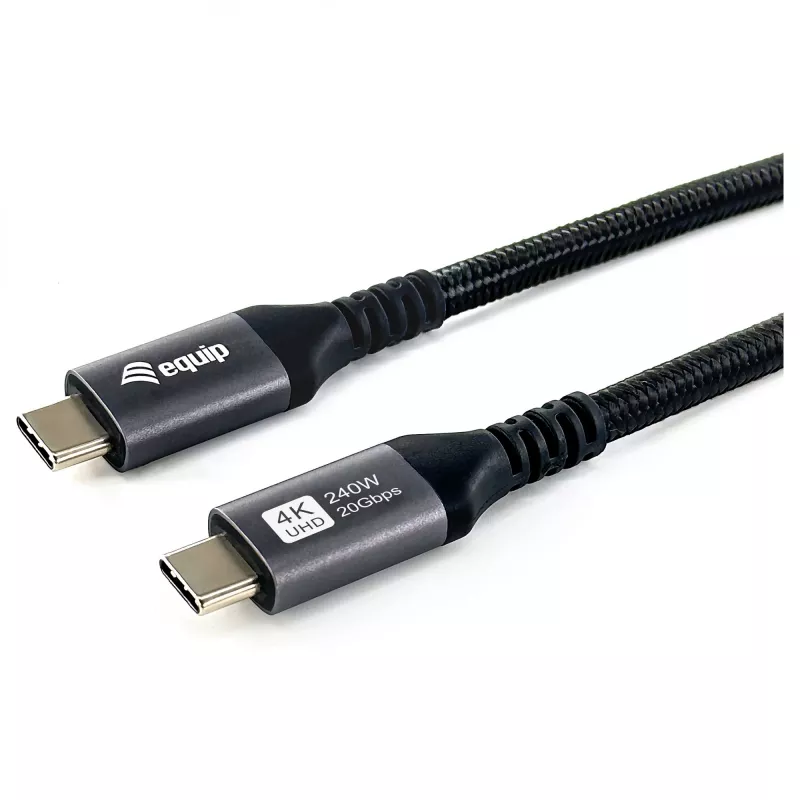 Καλώδιο EQUIP USB4 Gen 2x2 C–C 3,0m, PD 100W, 4K/60Hz, 20Gbps, μαύρο