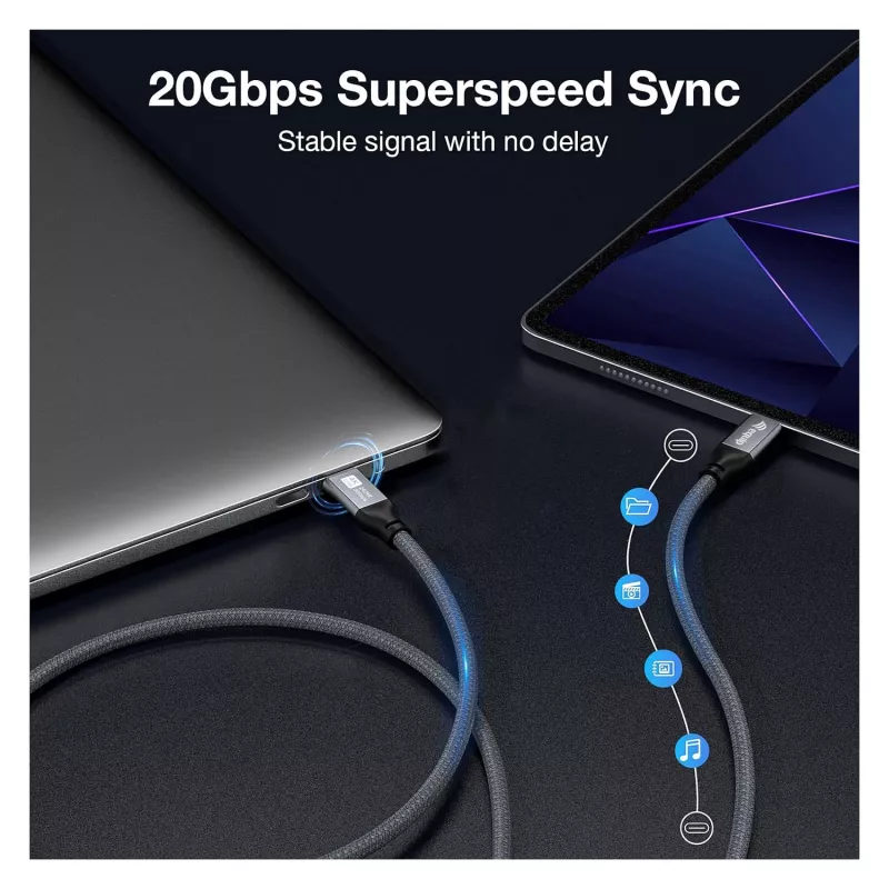Καλώδιο EQUIP USB4 Gen 2x2 C–C 3,0m, PD 100W, 4K/60Hz, 20Gbps, μαύρο