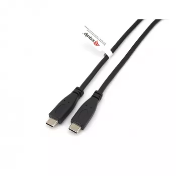 Καλώδιο USB-C σε USB-C 2.0 EQUIP 128833, 0,5 m, PD 60 W, 0,48 Gbit/s, επινικελωμένες επαφές, μαύρο