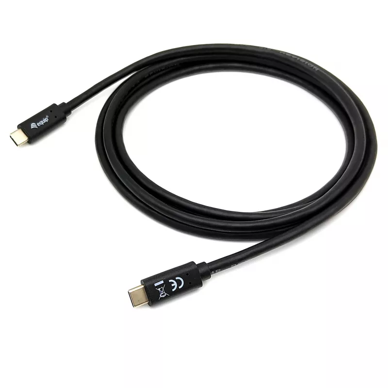 Καλώδιο USB-C σε USB-C EQUIP 128348, USB 3.2 Gen 1 (5 Gbit/s), PD 60 W, 0,5 m, μαύρο