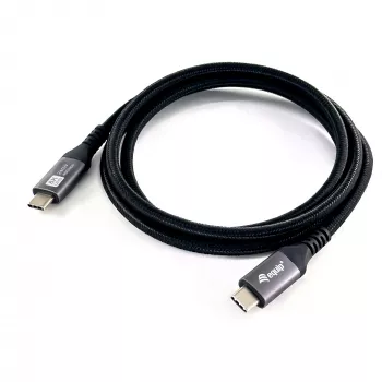 Καλώδιο USB4 Gen3x2 C–C EQUIP 128380, 0.5 m, PD 3.1 240W, 40 Gbps, 8K/60Hz, μαύρο