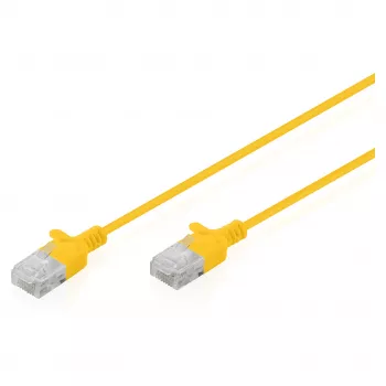Καλώδιο δικτύου DIGITUS CAT6 U-UTP λεπτό 0,3 m, κίτρινο
