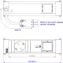 Bachmann 916.505 Power Frame πολύπριζο μικρό, 1x Schuko, 1x USB-C 30 W, 0,2 m