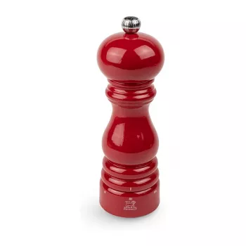 Μύλος πιπεριού PEUGEOT Paris 18 cm uSelect, βαμμένο κόκκινο ξύλο, ρυθμιζόμενος βαθμός άλεσης