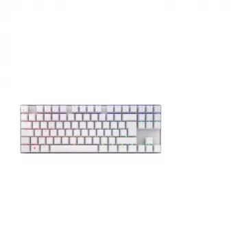 Μηχανικό πληκτρολόγιο gaming Cherry MX 8.2 TKL Wireless RGB – Tenkeyless, RF + Bluetooth, AZERTY, 88 πλήκτρα, λευκό