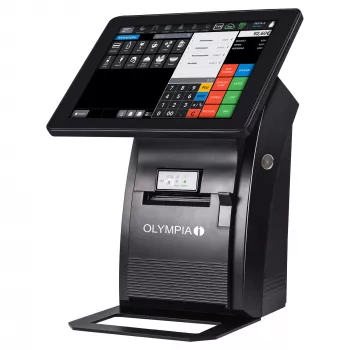 All-in-One Οθόνη αφής Olympia T210 25,4 cm (10 ίντσες) LCD, Android 11, εκτυπωτής θερμικής μεταφοράς, πλάτος 8 cm, μαύρο