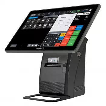 All-in-One Olympia T215DK 38,1 cm (15 ίντσες) οθόνη αφής Android 11, εκτυπωτής θερμικής εκτύπωσης 8 cm, μαύρο