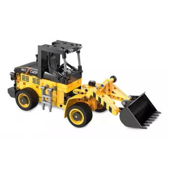Σετ κατασκευής Φορτωτής Jamara CaDA Wheel loader Bricks, για παιδιά από 8 ετών, μαύρο και κίτρινο