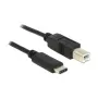 Καλώδιο USB DeLOCK 0,5m USB2.0-C/USB2.0-B Μαύρο